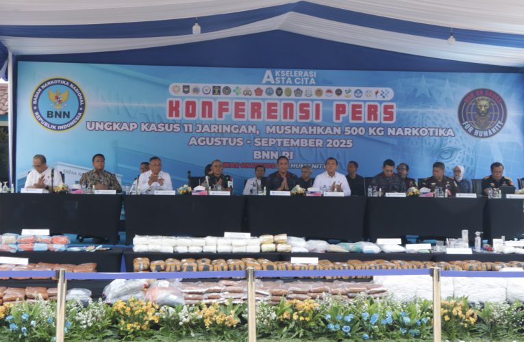 BNN Ungkap Kasus Hasil Tindak Pidana Narkotika dan TPPU, Sita Barang Bukti 503Kg dan Aset Rp52 Miliar